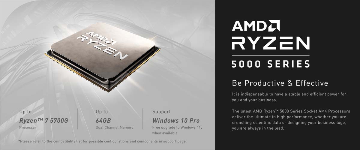 MSI Desktop Computer PRO DP20ZA 5M-223US AMD Ryzen 7 5700G 16GB